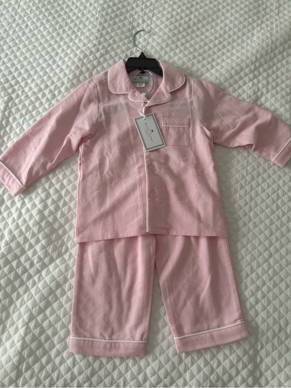 Petite Plume Pastel Pink Two-Piece Pajama Set